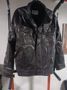 VINTAGE LEVI STRAUSS LEATHER STYLE JACKET MENS XL - Picture 1 of 5