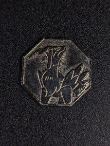 Vintage Cobalion Pokemon Octagonal Coin Medallion Silver Nintendo - Bild 1 von 4
