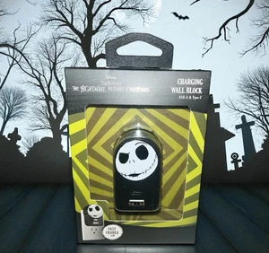 Disney Nightmare Before Christmas USB-A & Type C Charging Wall Block Fast 15W - Picture 1 of 6