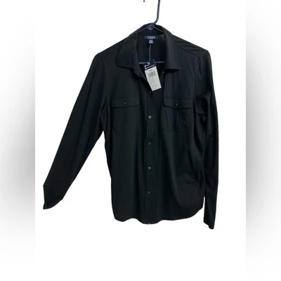 Camisa informal de trabajo negra con botones CHAPS Denim - Sin hierro para mujer - Talla grande Foto 1 de 4