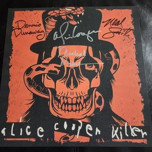 FL - ALICE COOPER - KILLER - Signed Large Promo Flat by 4 OG Members - Picture 1 of 5