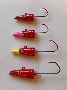 Eel-Head Jigköpfe 30-60g Mehrfarbig mit 3D Augen VMC 5150 Haken  Größe 4/0 - 6/0 - Bild 1 von 1