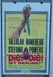 FILMPOSTER STERBEN DIE MY DARLING USA 1 BLATT 27" x 41" HORROR STEPHANIE POWERS - Bild 1 von 7