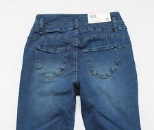 Ibiza Womens 3-Tier High-Rise Push Up Distressed Skinny Jean EG7 Blue Size 7 NWT