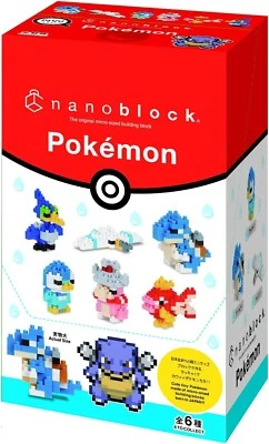 Nanoblock  NBMC_16 Mini Nano Pokemon water Type 6 Pcs Complete In Box japan NEW - Image 1 of 4