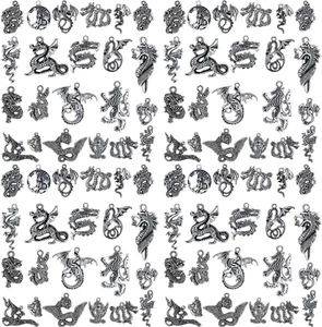 70 Pcs Dragon Charm Dragon Pendant for DIY Necklace Bracelet Jewelry Making Chri - Picture 1 of 7