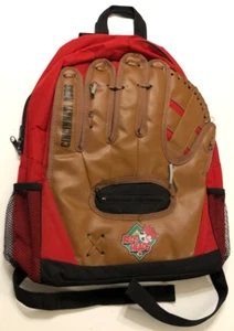 Cincinnati Reds Heads Baseball Mitt Glove Kids School Backpack MLB Red Promo - Picture 1 of 2
