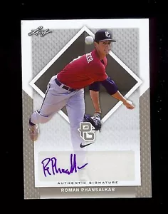 ROMAN PHANSALKAR 2016 Leaf *PERFECT GAME* Certified AUTOGRAPH RC - Picture 1 of 1