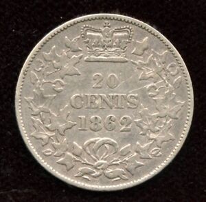 1862 New Brunswick Twenty Cents - Very Fine Condition