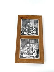 De stoelenmaker transfer art print tile framed chair maker jan luyken a Set of 2 - Picture 1 of 5