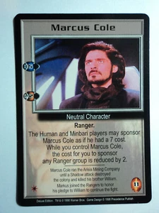 1998 BABYLON 5 CCG - DELUXE EDITION - RARE CARD - MARCUS COLE  - Picture 1 of 2
