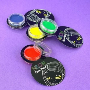 Neon UV Facepaint - Party Bag Fillers- Disco Birthday Party Favours - Picture 1 of 5