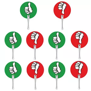 10pcs Yes No Paddles Classroom Voting Paddles Thumbs Down/up Paddles Classroom  - Picture 1 of 12