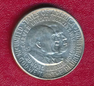 1952 WASHINGTON CARVER COMMEMORATIVE SILVER HALF DOLLAR **LIGHTLY CIRCULATED** - Picture 1 of 2