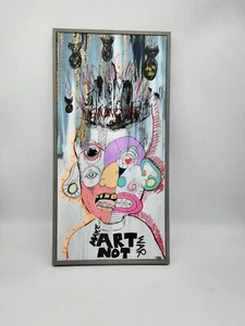 Graffiti Original Art Abstract Anti war War by New York artist BRUHSERKO - Picture 1 of 3