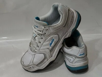 WOMENS LADIES AVIA AVI-TANGENT WH/BLU/SIL SNEAKERS TENNIS SHOES~SZ 6.5 Comfy! - Image 1 of 4