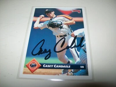 1993 DONRUSS CASEY CANDAELE AUTOGRAPH SIGNED AUTO #536 HOUSTON ASTROS - Image 1 of 2