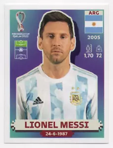 Adesivo ARG20 Lionel Messi Panini FIFA World Cup Qatar 2022 edizione USA - Foto 1 di 2