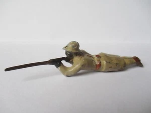 FIGURINE 45mm DC TOBLER N°33 TIRAILLEUR SENEGALAIS COUCHE LR GM HR PLOMB CREUX - Imagen 1 de 2