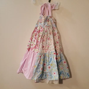 Loves Me Not Dress Sun Dress 3 tier block print adj. Straps Sz 5 - Picture 1 of 7
