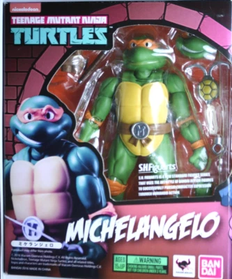 Figura de acción sellada Bandai SH Figuarts Michelangelo TMNT Ninja Turtles Foto 1 de 4