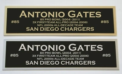 Placa de identificación Antonio Gates para camiseta de fútbol firmada autografiada casco o foto Foto 1 de 2