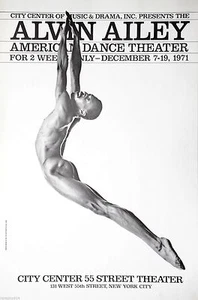 Alvin Ailey Dance Company City Center Theater Original Photo Litho Poster 1971 - Imagen 1 de 1