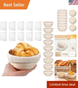 0 Pcs Bread Banneton Proofing Basket Round Dough Sourdough Proofing Basket Ra... - Picture 1 of 9