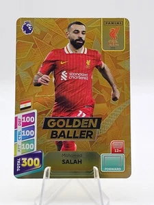 Tarjeta Mo Salah Golden Baller #221 Premier League Adrenalyn XL PLUS 2025 Liverpool - Imagen 1 de 2