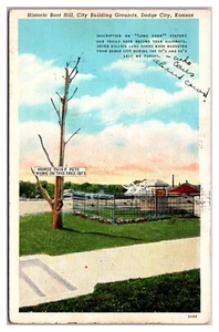 Historischer Boot Hill Dodge City KS 1941 Dodge City Kansas Poststempel Tulsa Oklahoma - Bild 1 von 2