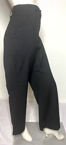 OLD NAVY Stretch Women Brown Striped Mid Rise Wide Leg Pockets Pants Size 14 - Picture 1 of 8