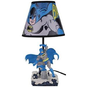 DC Comics Batman Figure in Fighting Stance Ceramic Desk Lamp 2012 NEW No Shade