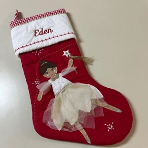 Pottery barn kids stocking Eden personalized embroidered ballerina christmas - Picture 1 of 1