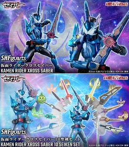 Bandai S.H. Figuarts Kamen Rider Xross Saber & 10 SEIKEN Holy Sword Set In Stock - Picture 1 of 14