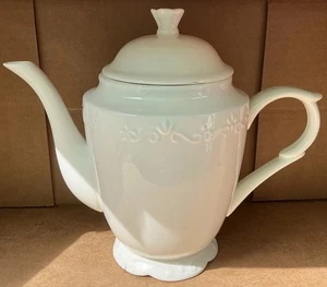 Elegante Cafetera Antigua Dinamarca Blanca Provenza 90cl 20cm Alto A/F - Imagen 1 de 12