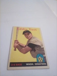 1958 Topps Card - #173 Eddie Yost Washington Senators FREE SHIPPING - Picture 1 of 2