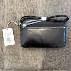 HOBO Cara Crossbody Black Leather Retail $98 Mini NWT - Picture 1 of 4