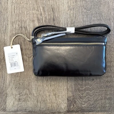 HOBO Cara Crossbody Black Leather Retail $98 Mini NWT - Image 1 of 4