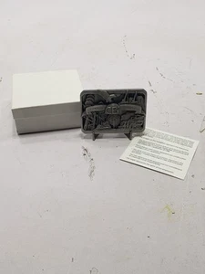 CB&I And Lummus 2007 Heavy Machinery Pewter Belt Buckle With Stand In Box - Picture 1 of 6