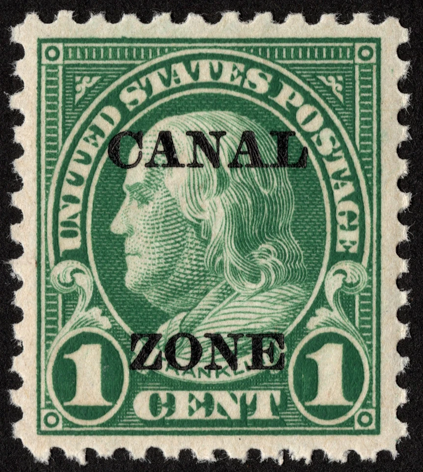 Canal Zone Stamp Scott # 71 Mint NH VF 1 Cent Green Jefferson w Type A Overprint - Image 1 of 1
