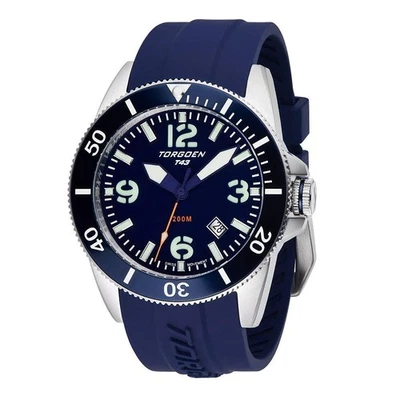 Reloj de buceo T43 azul marino para hombre, cuarzo suizo, cristal de zafiro con sílice azul marino... Foto 1 de 4
