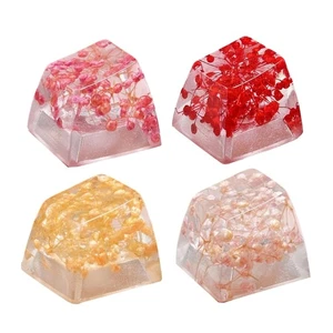 Epoxy Resin Artisanal Keycap With Real Flower For Various Mechanical Keyboards - Picture 1 of 12