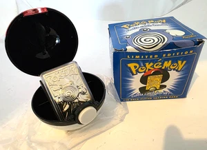 VTG 1999 Pokemon #61 Poliwhirl 23 Karat Gold-Plated Trading Card Pokeball Toy - Picture 1 of 14
