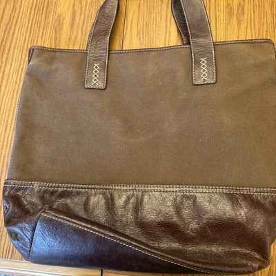 Bolsa de lona e couro marrom Sigrid Olsen - Imagem 1 de 4