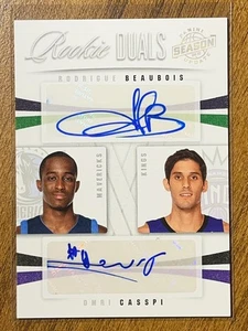 Rodrigue Beaubois Omri Casspi 2009-10 Panini Update /99 RC Rookie Duals Auto #43 - Picture 1 of 2
