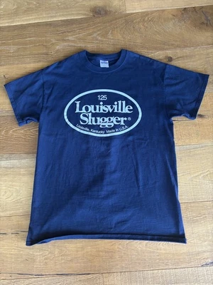 Vintage Louisville Slugger Tee T  Shirt Adult Sz M Blue Short Sleeve Baseball - Image 1 of 4