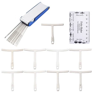 9Pcs Understring Radius + String Action Ruler Tool + GitarrenbrüCken-Satt6287 - Bild 1 von 7