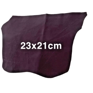 1 piece - PURPLE cow hide LEATHER - 23x21cm (PUR8)- FREE POST - Picture 1 of 5