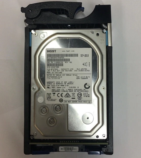 118000194 - Data Domain 4TB 7200 RPM SAS 3.5" HDD for Data Domain  ES30 15 ba... - Image 1 of 1