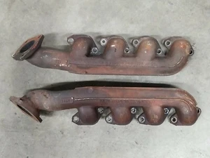 99 00 01 02 03 JAGUAR XJ8 Vanden Plas W/ EGR LEFT RIGHT EXHAUST MANIFOLD SET OEM - Picture 1 of 2